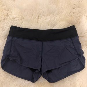 navy lululemon shorts